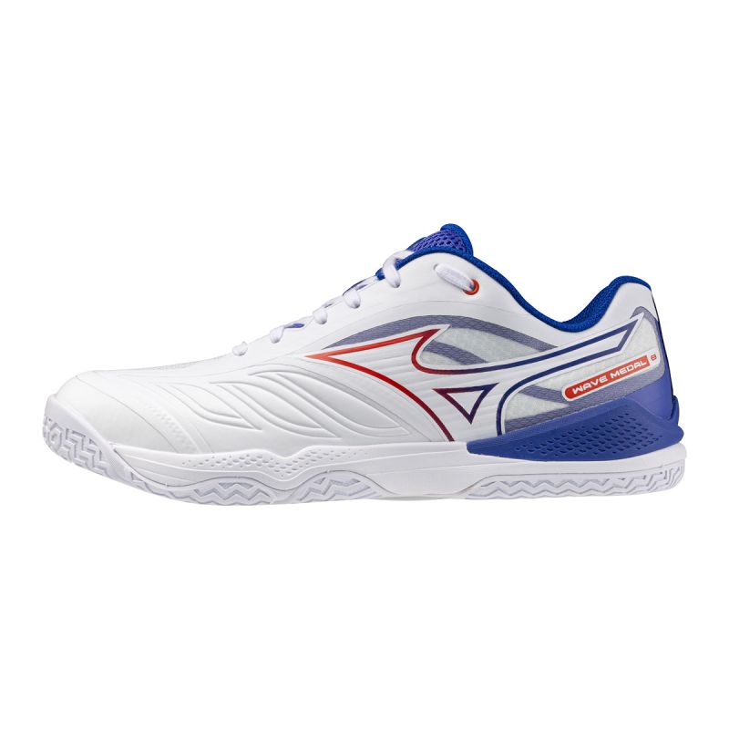 Mizuno Schuh Wave Medal 8 weiß/blau – Bild 6